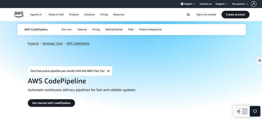 AWS CodePipeline enables automated delivery pipelines for faster releases.
