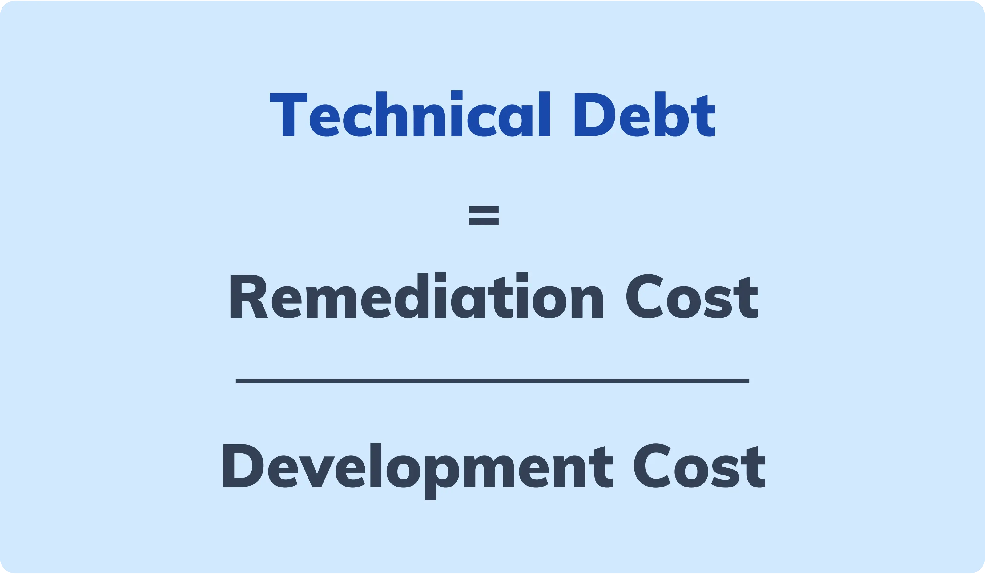 technical debt calculation